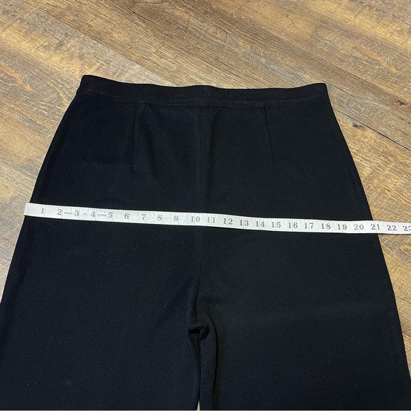 Exclusively Misook Straight Leg Ankle Pants Womens XL Black Pull On Knit Casual - Picture 7 of 9
